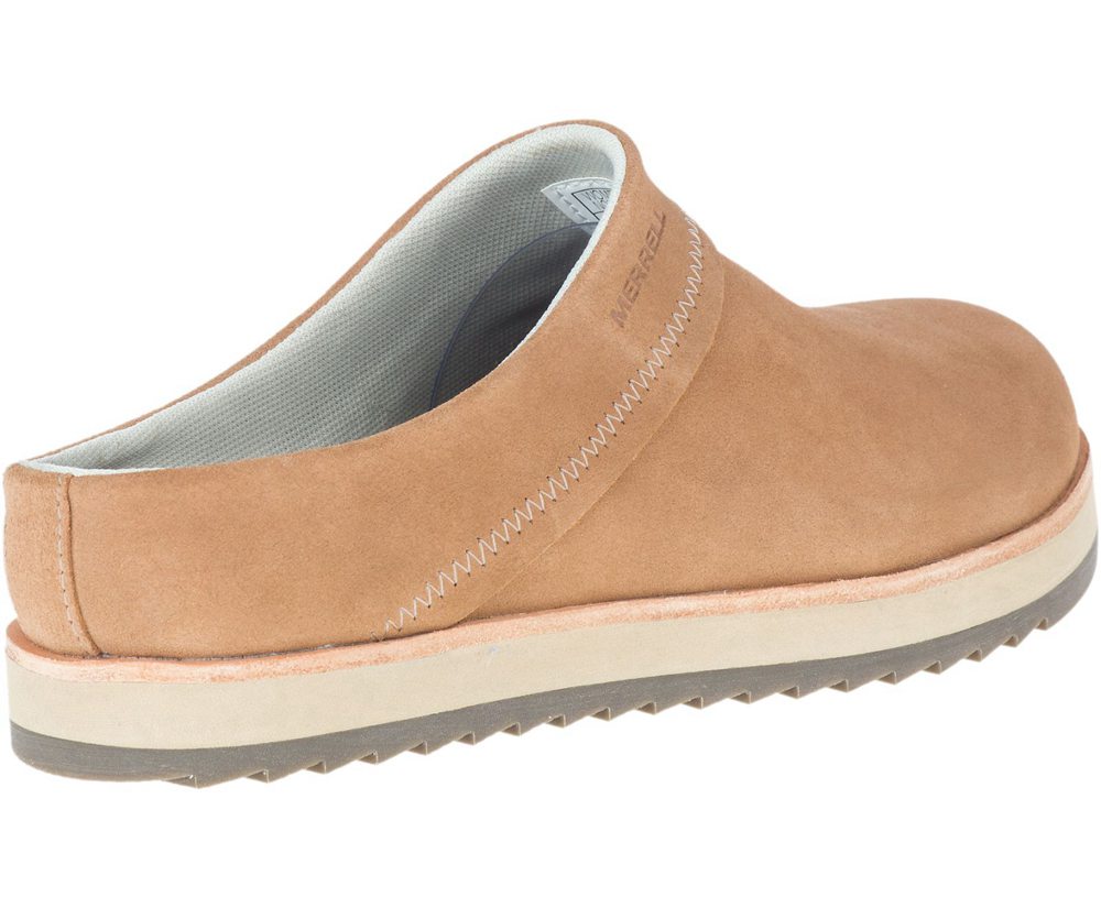 Merrell Slip Ons Damskie Khaki - Juno Clog Suede - 850197-QOZ